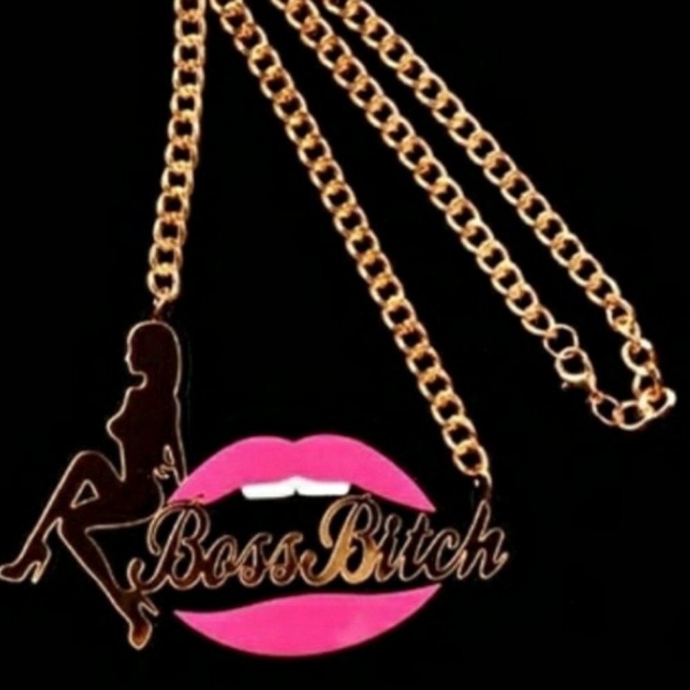 Designer Plaque Necklace - Picture 2 of 2